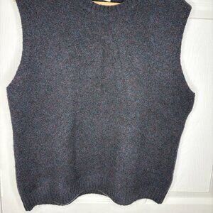 Naïf sleeveless sweater  in navy blue/grey